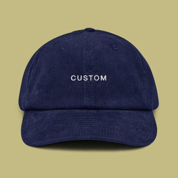 Custom Embroidered Corduroy Hat | Longer Shipping to US - Ships from EU