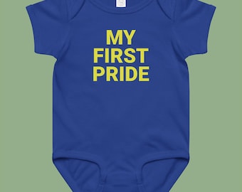 My First Pride Onesie: LGBTQIA+ Baby Jersey Bodysuit