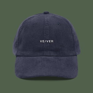 Ve/Ver Embroidered Corduroy Hat | Pronoun Cap