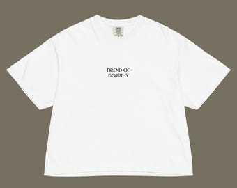 Friend Of Dorothy Embroidered Women’s Comfort Colors Heavyweight Boxy Tee | LGBTQIA+