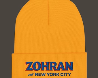 Zohran for New York City Embroidered Cuffed Beanie