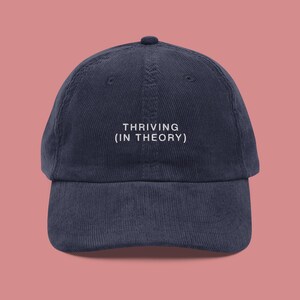Thriving (In Theory) Embroidered Corduroy Hat