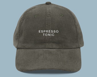 Chapeau en velours côtelé Espresso Tonic | Casquette à café