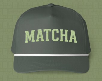 Matcha Embroidered Rope Cap | Comfort Colors Hat