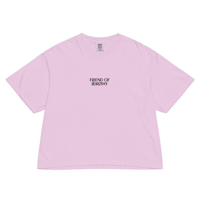 Friend Of Dorothy Embroidered Women’s Comfort Colors Heavyweight Boxy Tee | LGBTQIA+