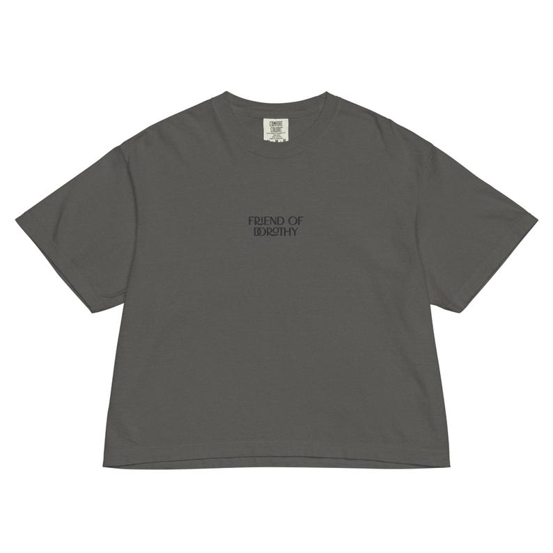 Friend Of Dorothy Embroidered Women’s Comfort Colors Heavyweight Boxy Tee | LGBTQIA+