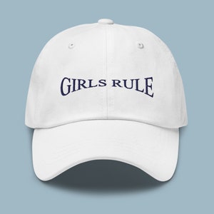 Girls Rule Embroidered Hat | Baseball Cap | The Parent Trap Camp Walden | Entertainment