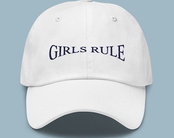 Girls Rule Embroidered Hat | Baseball Cap | The Parent Trap Camp Walden | Entertainment