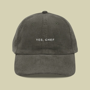 Yes, Chef Embroidered Corduroy Hat | Baseball Cap