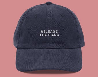 Release The Files Embroidered Corduroy Hat