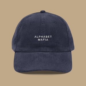 Alphabet Mafia Embroidered Corduroy Hat | Queer Pride Hat | LGBTQIA+ Statement Cap