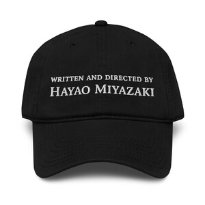 Hayao Miyazaki Embroidered Garment Washed Baseball Cap | Director Hat