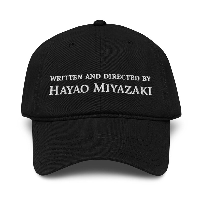 Hayao Miyazaki Embroidered Garment Washed Baseball Cap | Director Hat