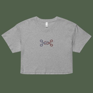 Geborduurd crop-topshirt met schaarschaar | LGBTQIA+ Pride | Queer-mode