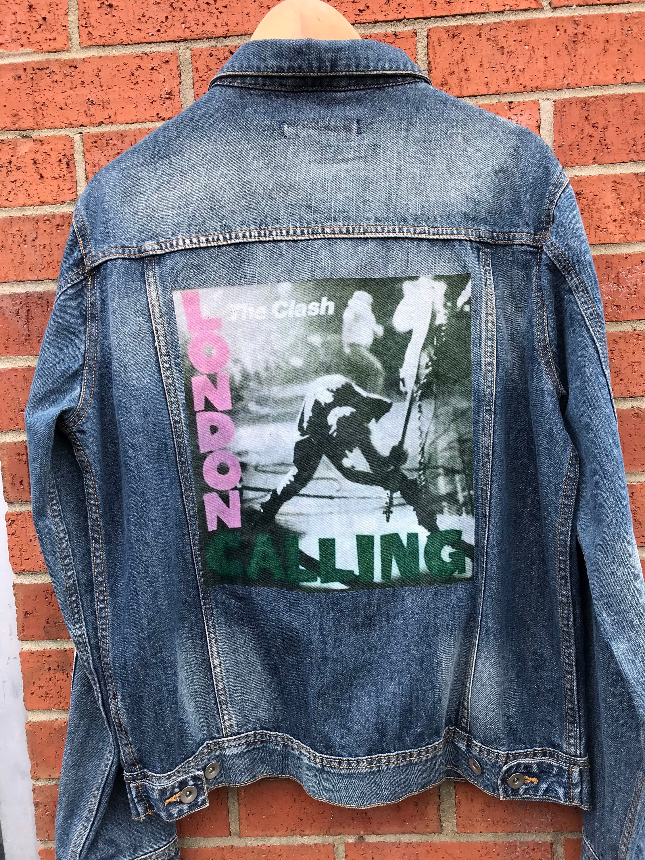 1980's Retro Vintage “clash London Calling” Print Denim Jacket. - Etsy