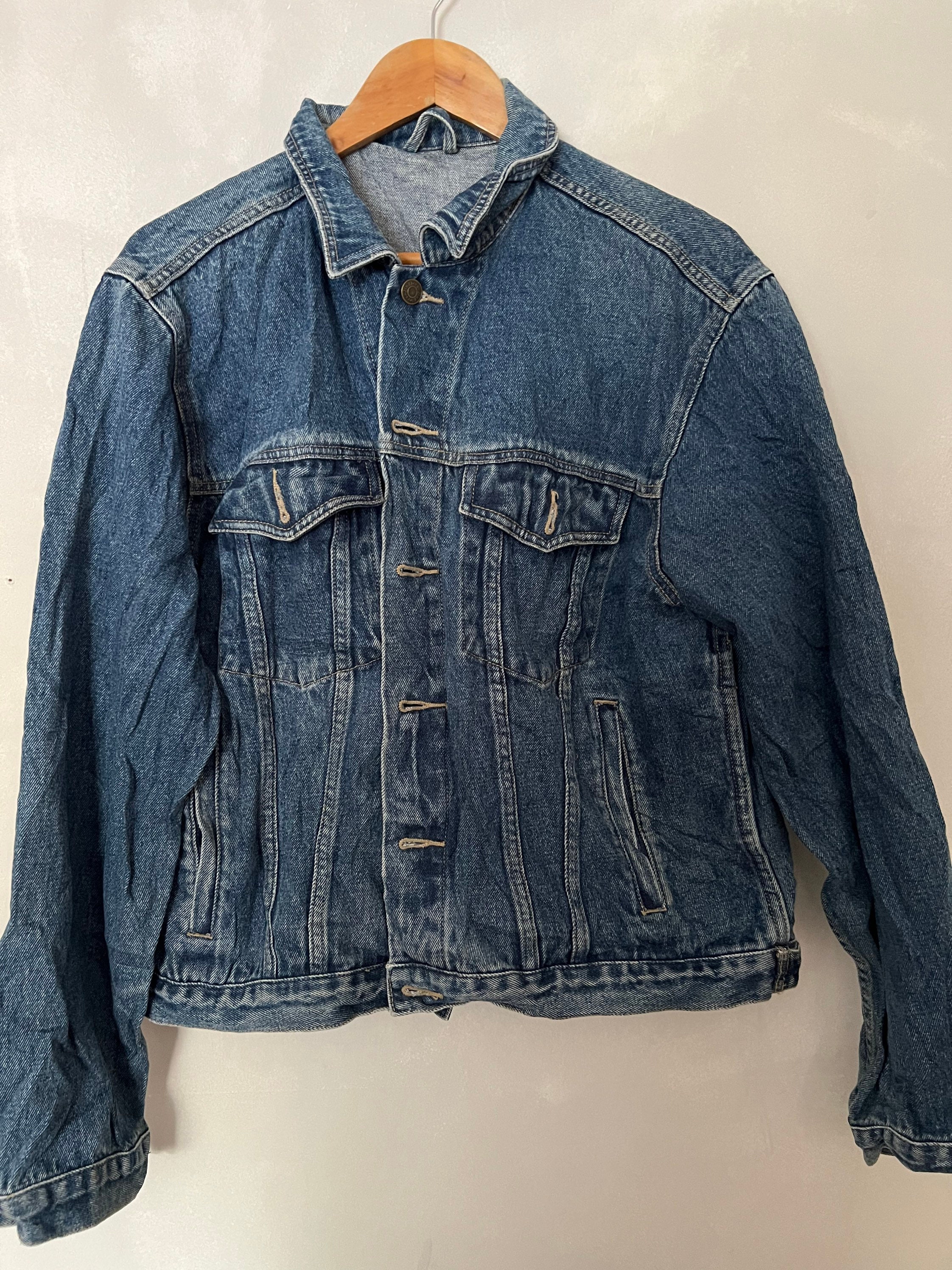 USA製 80s ROCKMOUNT Western Denim Jacket 青 L ロックマウント
