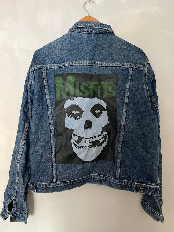 1980’s retro MISFITS print denim jacket - image 1