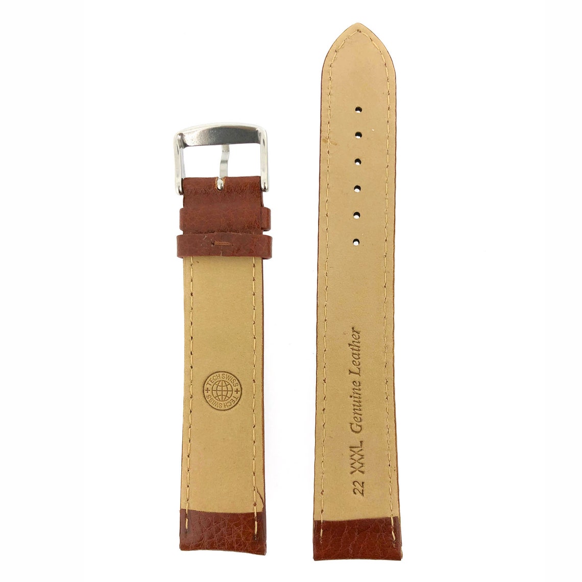Watch Band Extra Long XXL Brown Genuine Leather Calf Smooth Etsy