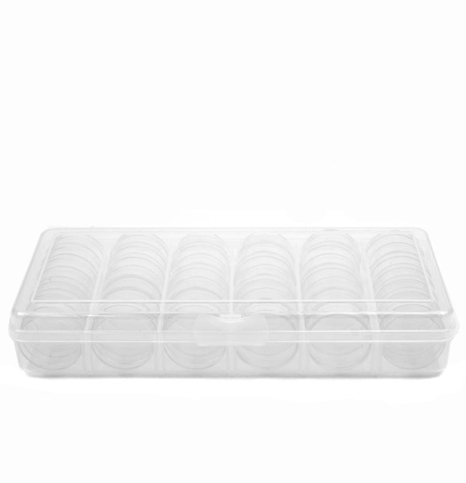 Storage Box Divider Tray 30 Round Stackable Clear Containers Etsy