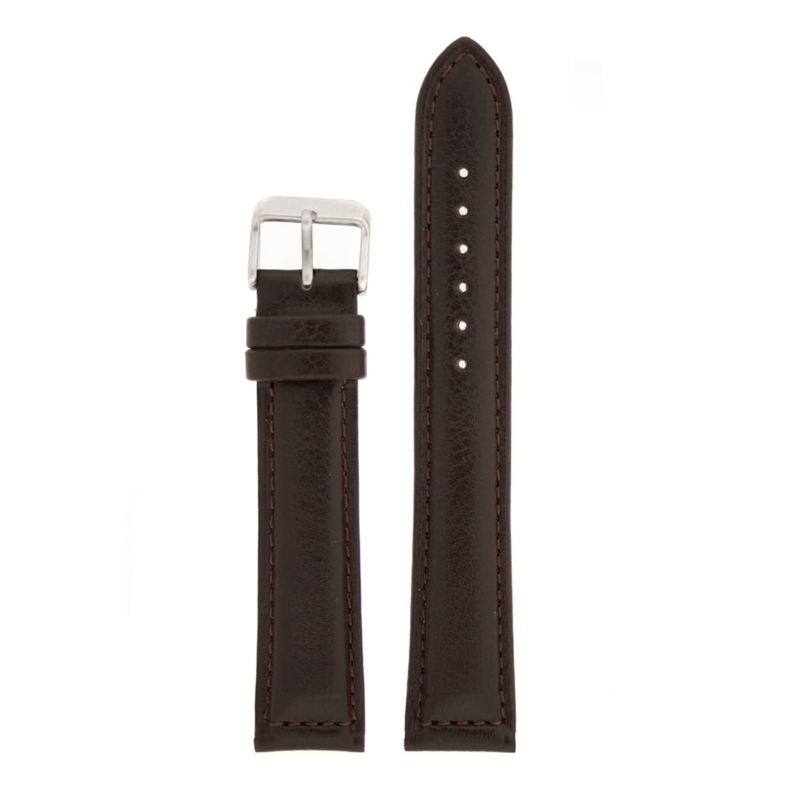 Extra Long Watch Band Leather Dark Brown Padded Etsy