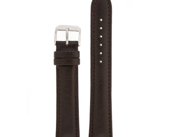 XXL Extra Extra Long Watch Band Leather Dark Brown Padded
