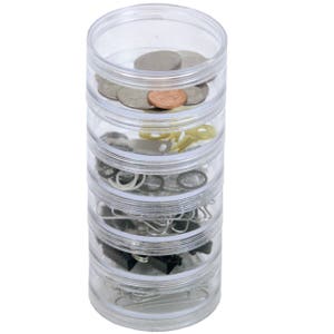 30 PCS Round Clear Plastic Bead Storage Containers, Bead Storage Containers  with Lids, Cylinder Stackable Bead Containers Round Plastic Bead Organizer
