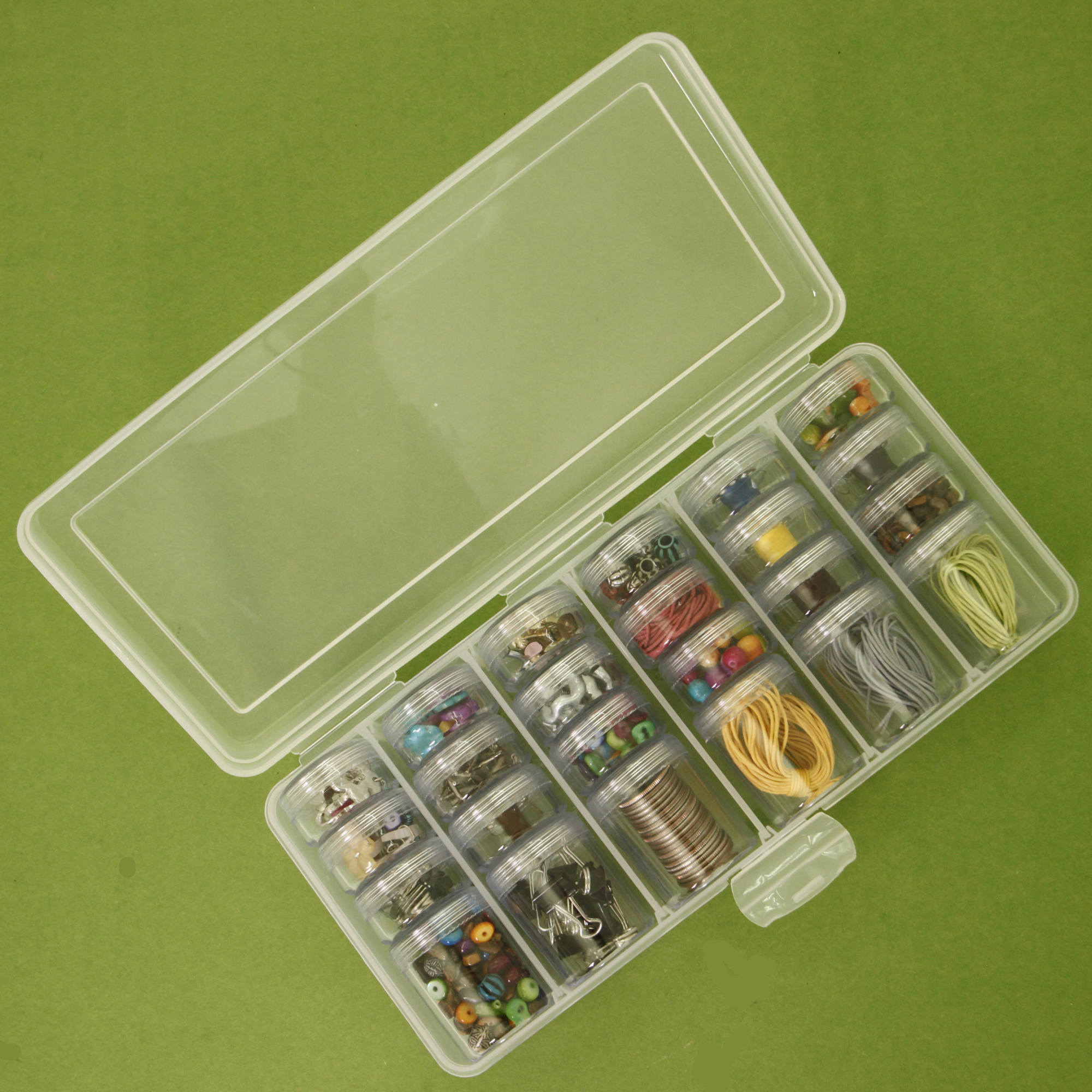 Storage Box 24 Round Individual Screw Top Containers Etsy