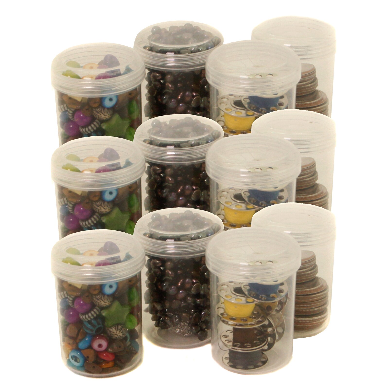 12 Plastic Containers With Rounded Screwtop Lids Crafting Etsy Australia