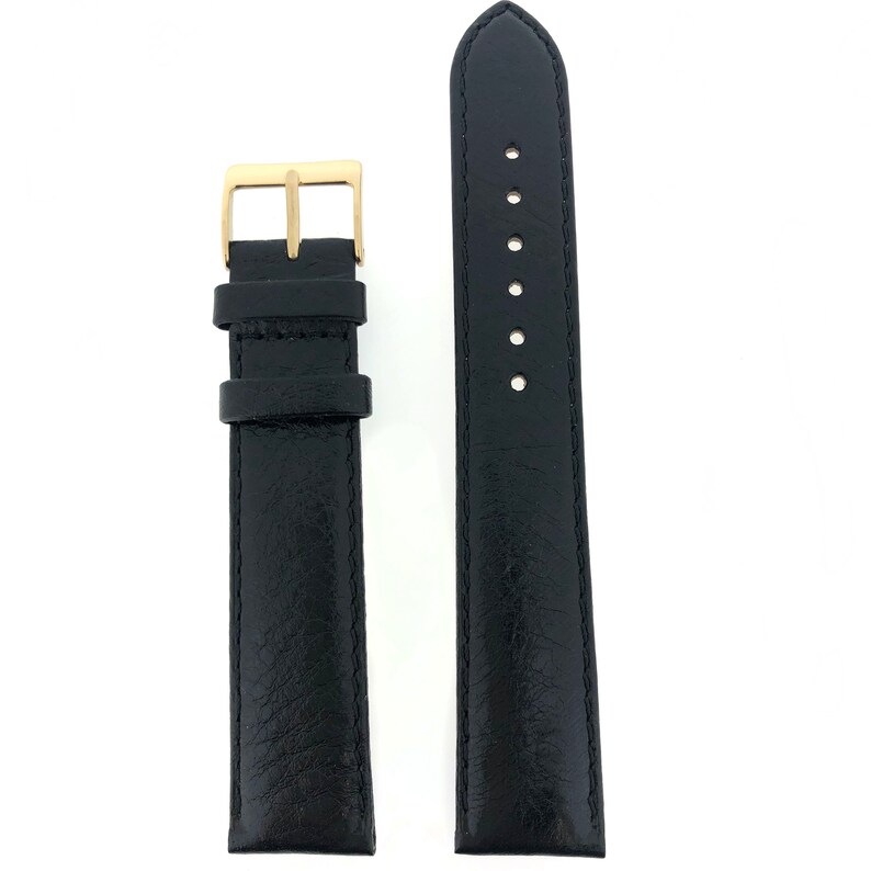 Extra Long XL Watch Band Leather Padded Black 12mm 22mm Etsy