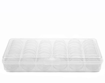 Storage Box Divider Tray 42 Round Individual Clear Containers Multi-functional Organizer For Small Items