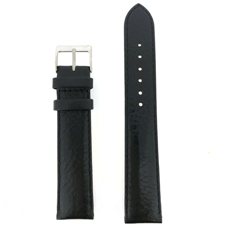 Extra Long XL Watch Band Leather Padded Black 12mm 22mm Etsy