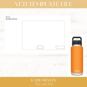 36oz Yeti Rambler Full Wrap-sjabloon SVG, Tumbler Lasergravure ontwerp digitaal ontwerpbestand, voeg uw ontwerp toe, Yeti Brand Full Wrap SVG-sjabloon