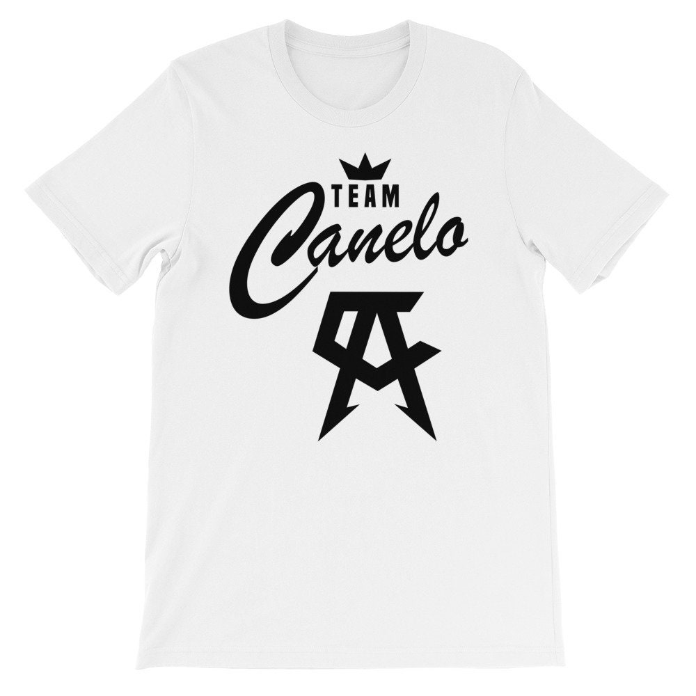 TEAM ALVAREZ TSHIRT BLACK AND GOLD//WHITE CANELO ALVAREZ TSHIRT