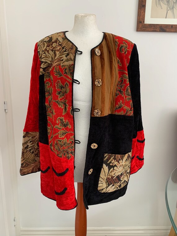 Vintage patchwork oversized jacket - Size M/L - image 3