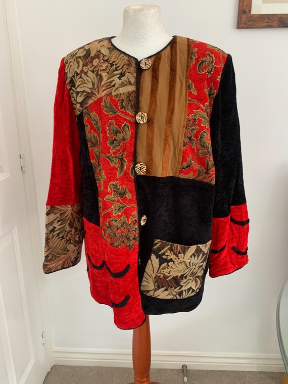 Vintage patchwork oversized jacket - Size M/L - image 7