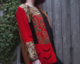 Vintage patchwork oversized jacket - Size M/L