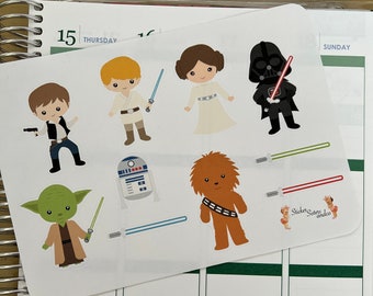 Star war stickers. Perfect for any planner!!