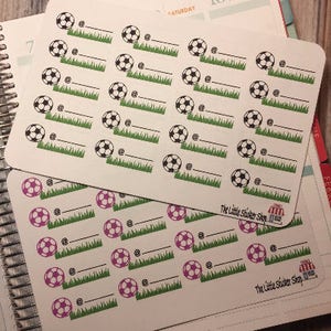 Soccer practice stickers. Perfect for any planner!