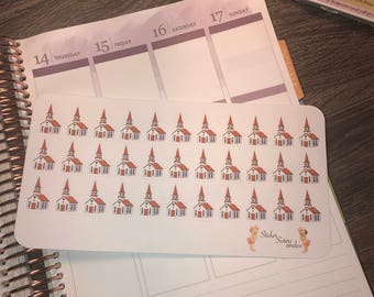 Church stickers. Perfect for any planner!