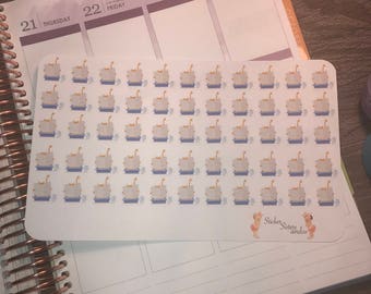 Cat litter Stickers. Perfect for any planner!