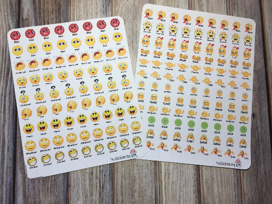 Feelings Sticker Set Sticker for Sale by RainyDayBlahs