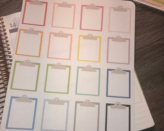 Clipboard stickers. Perfect for any planner!