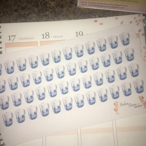 Adesivos de lembrete de filtro de água. Perfeito para qualquer planner!!