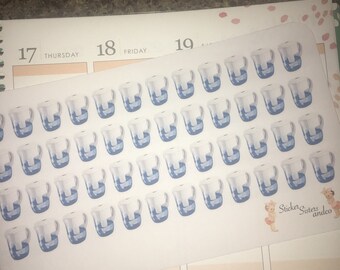 Water filter reminder stickers. Perfect for any planner!!