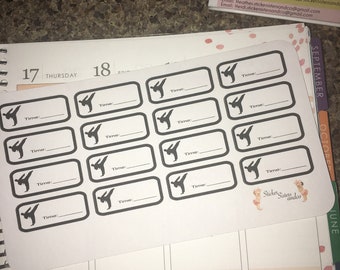 Karate lesson stickers. Perfect for any planner!