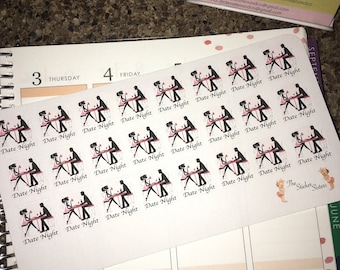 Date night stickers. Perfect for any planner!