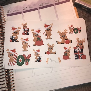 Christmas Reindeer stickers. Perfect for any planner!