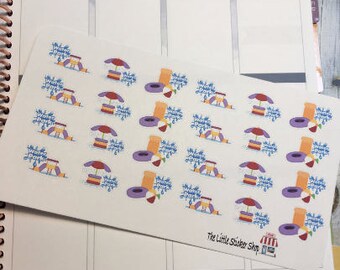 Water park stickers. Perfect for any planner!