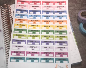 Babysitting stickers. Perfect for any planner!