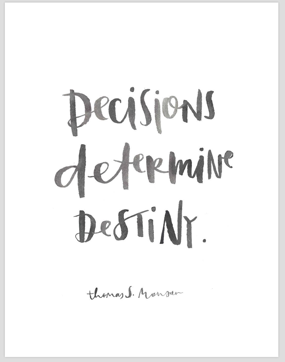 Decisions Determine Destiny - Etsy